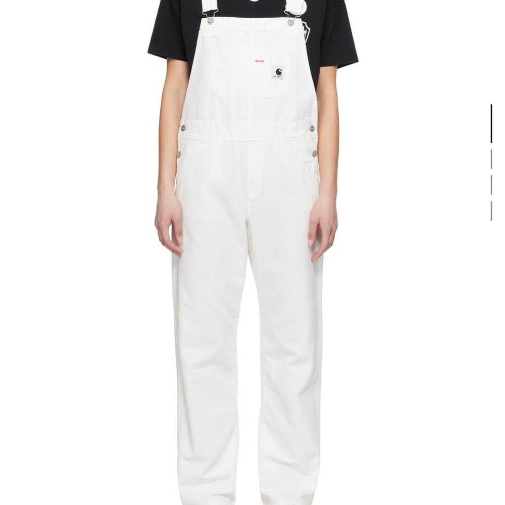 Carhartt WIP Women's White Denim Overalls